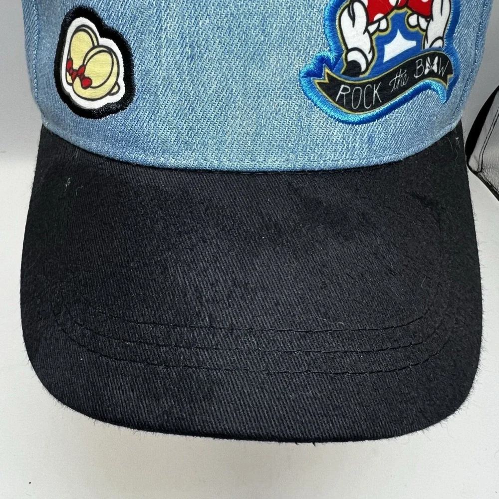 NEW! Berkshire Disney Rock The Bow Denim Cap Hat StrapBack Minnie Mouse One Size